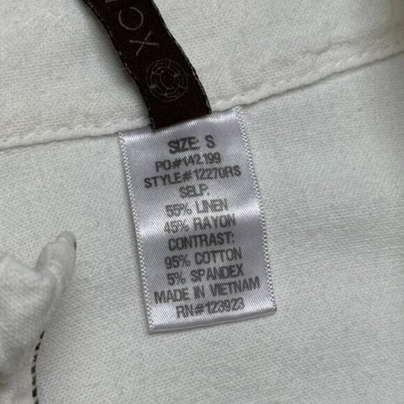 White XCVI Womens Lightweight Jacket Size S Zipper Closure 3/4 Sleeves Pocket De - Picture 7 of 8